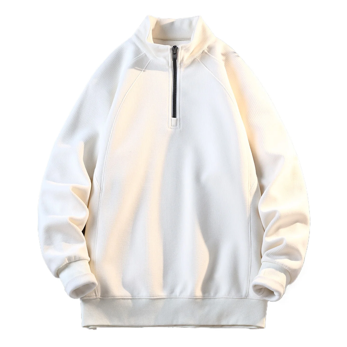 

Fashion Men's Sweatshirt - New Spring Autumn Breathable Cotton Blend Half Zip Pullover Minimalist Style Streetwear Casual Tops