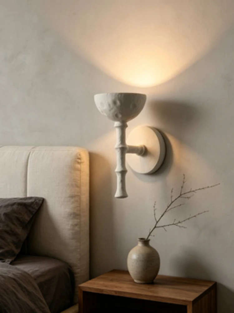 American retro minimalist bedroom bedside wall lamp living room hotel guesthouse study background wall designer art lamp