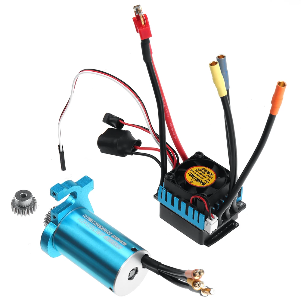 Wltoys-リモートコントロールカー用ギア,2845 kv,0.7 kv,45a,esc 19t,124017 m,124018 v2 124019 144001用ギア