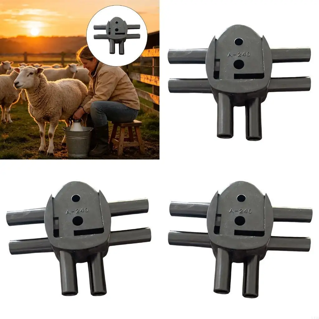 L43A Plastic 6Port Milking Machine Connector Air Fork for Air Line Service O.D.10MM