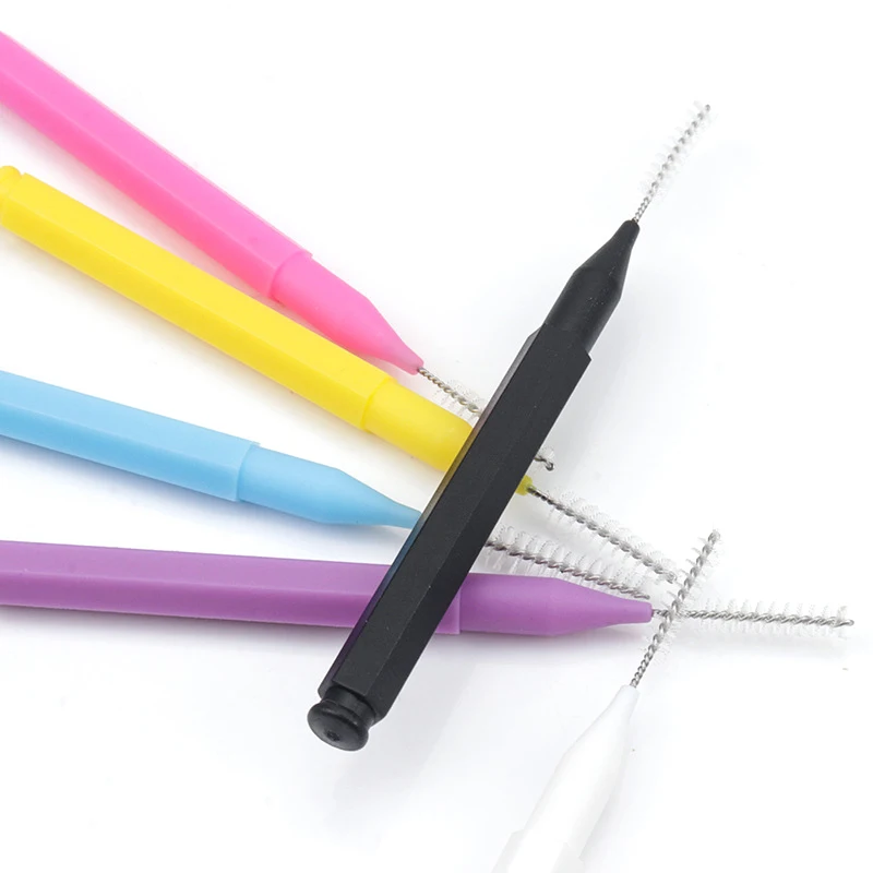 Cleaner Interdental Brush Dental Floss Brushes Braces Light Tooth Picks Flossers Picks Eyelash Brush Beauty Tool Brush 10Pcs