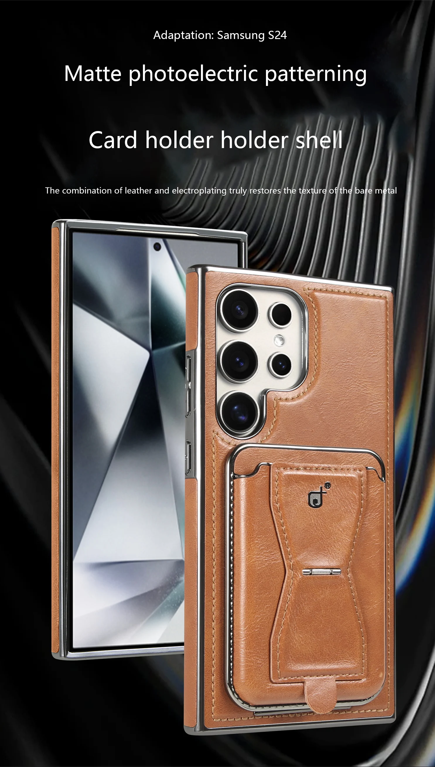 

Light Luxury Business Style Detachble Wallet Card Fold Kickstand Magnetic Leather Phone Case for Samsung Galaxry S25 23 24 Cover
