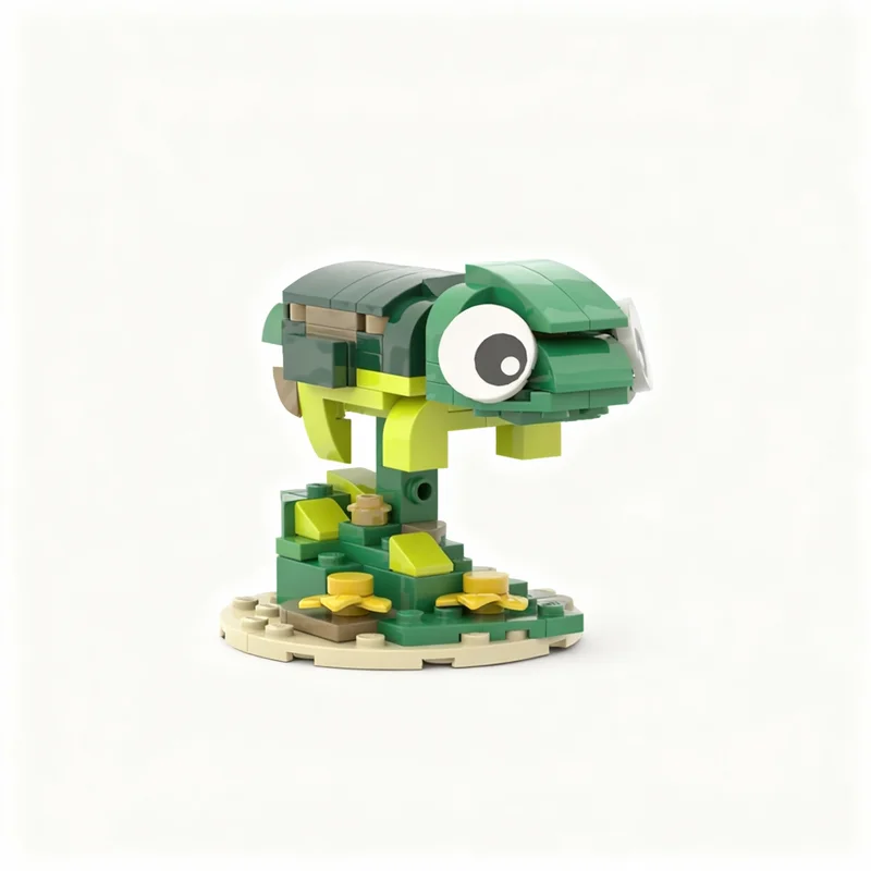 109pcs MOC Creator Turtle Model Building Blocks Construction DIY Toy Assemble Creative Idea Brick Christmas Gifts Education