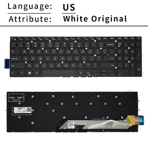 Imagen 2 del producto Teclado Original ruso/estadounidense para Dell G3, 3500, 3590, 3572, 3779, 3579, 3578, G5, 5500, 5590, 5583, 5587, G7, 7790, 7580, 7590, 7577, P72F, P71F