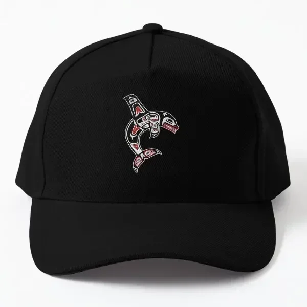 المحيط الهادئ شمال غرب الأصلي Orca القاتل Wha قبعة بيسبول قبعة Snapback مطبوعة في الهواء الطلق النساء الفتيان الصيف بونيه الشمس الأسماك عادية #1