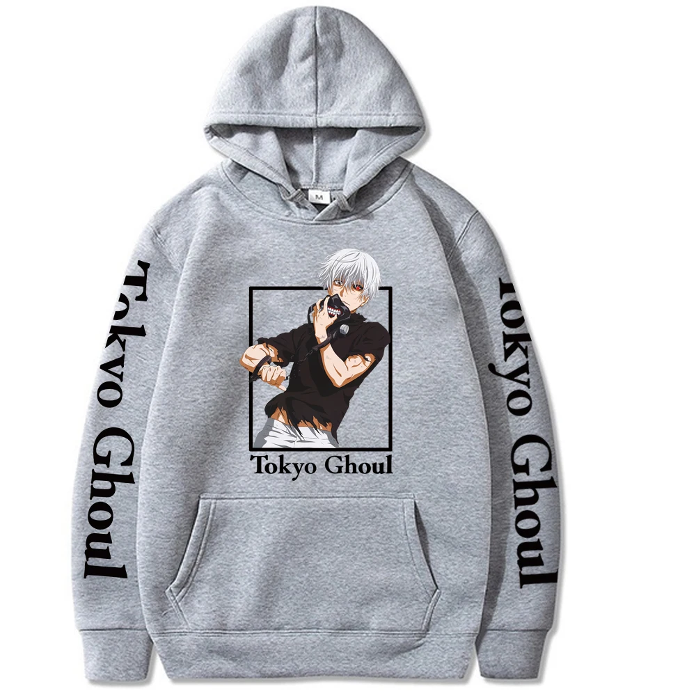 

Japan Anime Kaneki Ken Printed Hooded Men Women Casual Loose Hoodies Vintage Streetwear Harajuku Male Sweatshirt