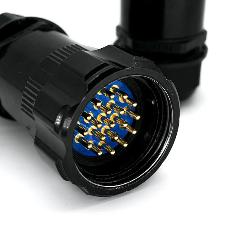 Professional 19 Pin Socapex Connector Male Female Gold Plated Heavy Duty 19Pin Soca Plug Inline Connector for Stage Power