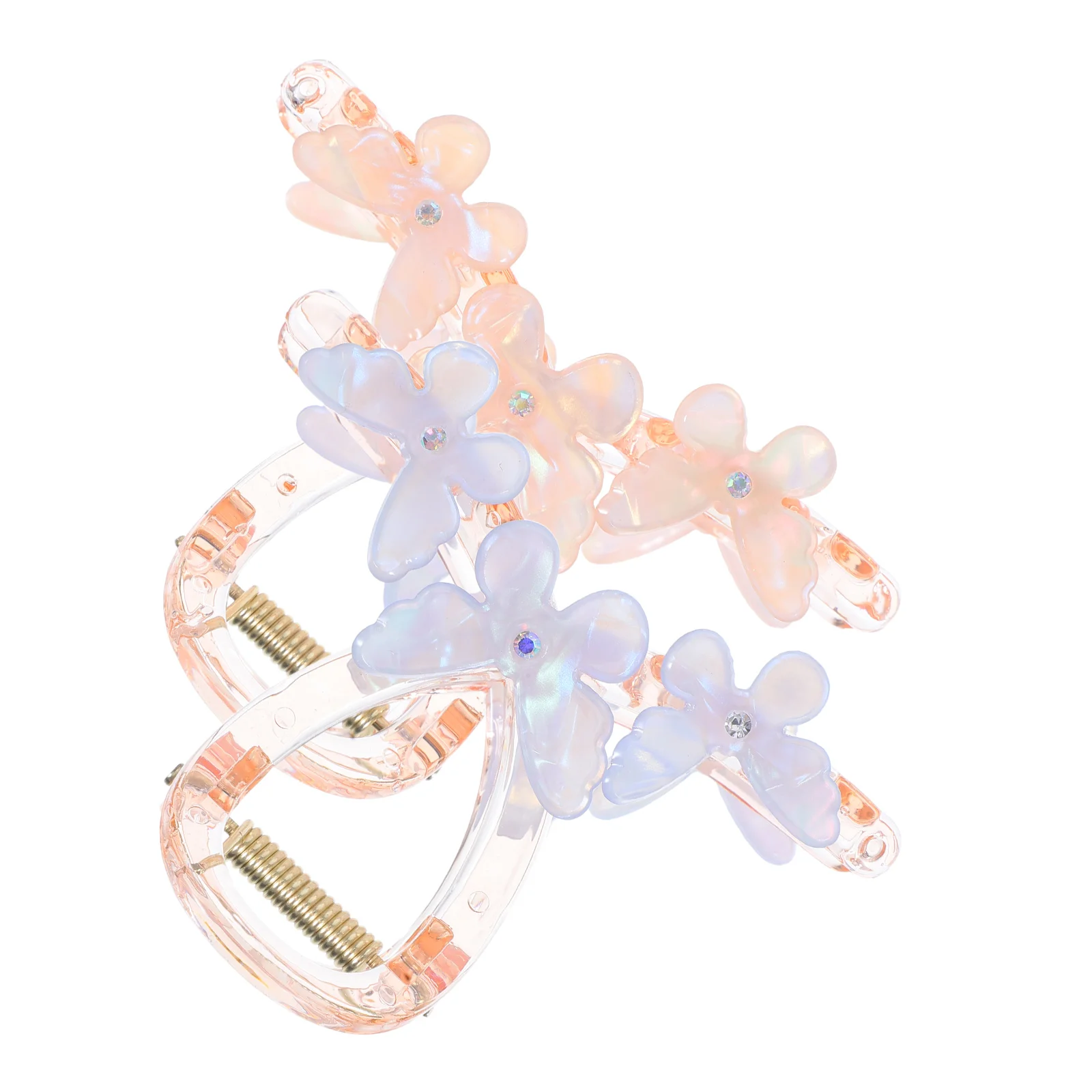 

2pcs Hair Accessories Claw Clips Pvc Styling Clamps Long Non-slip Jaw Novelty Butterfly Fashion Versatile