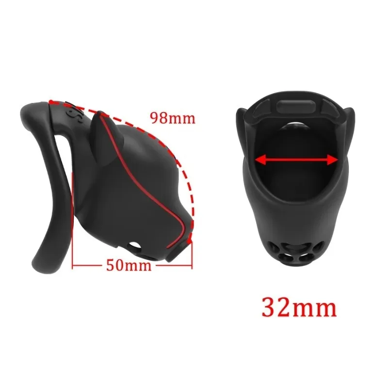 Male Chastity Cage Upgrade Dog Head Chastity Lock Sissy Breathable Lightweight Cock Cage Gay Anti-Cheating Sexy Toys for Men view 4