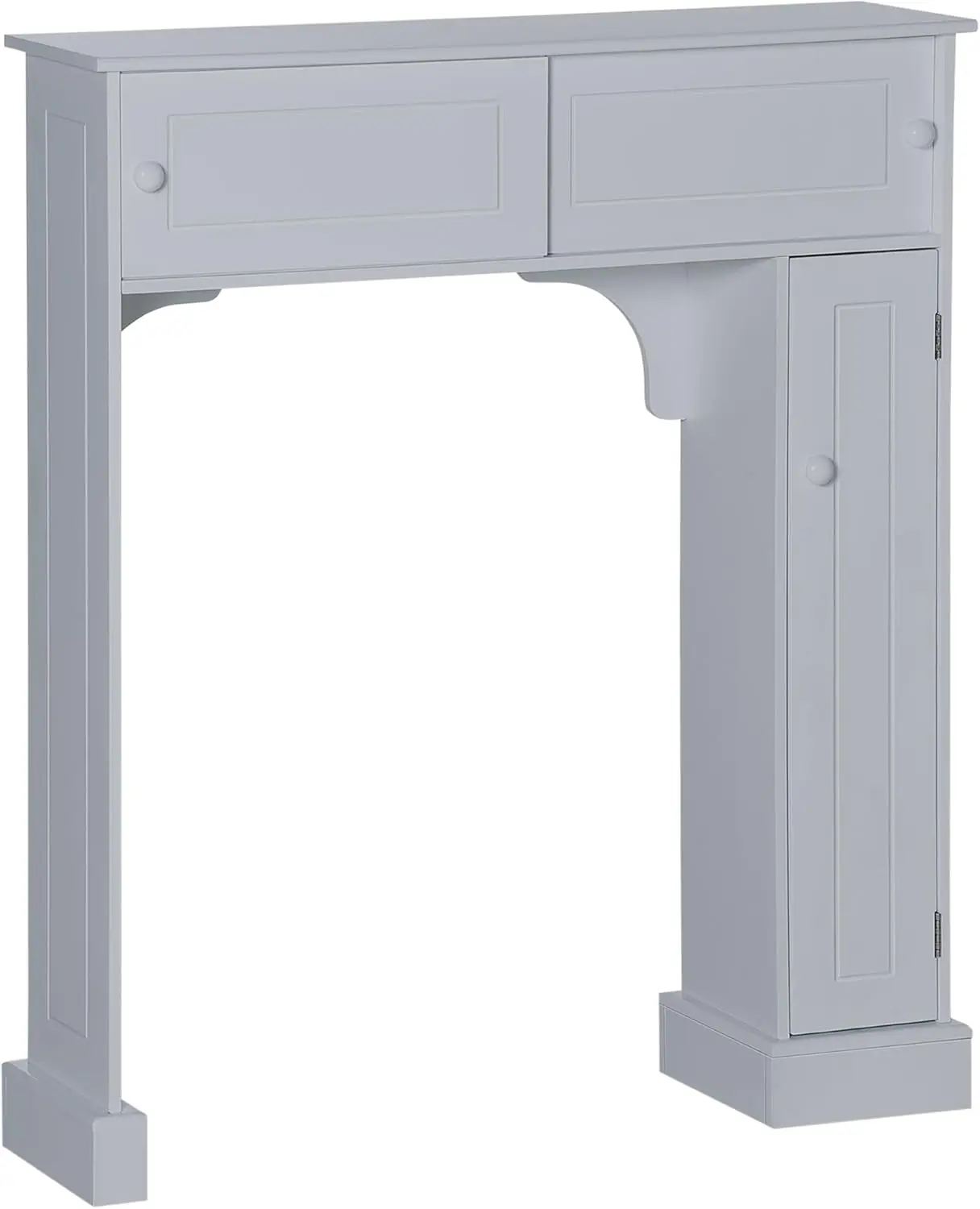 

Over The Toilet Bathroom Cabinet, Freestanding Bathroom Storage Organizer with Adjustable Shelves, Toilet Rack, Gray