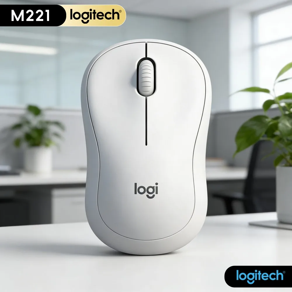 Logitech M221 2.4G LowNoiseQuiet Mouse,LightWeight Build,Nano Receiver,For Windows Mac Desktop Home Office Daily Work