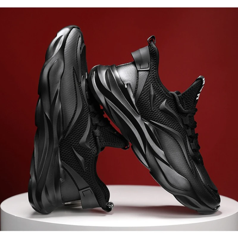 2025 Summer Men's Chunky Dad Sneakers Breathable Mesh Casual Athletic Shoes Trendy Versatile Streetwear Daily Footwear for Men