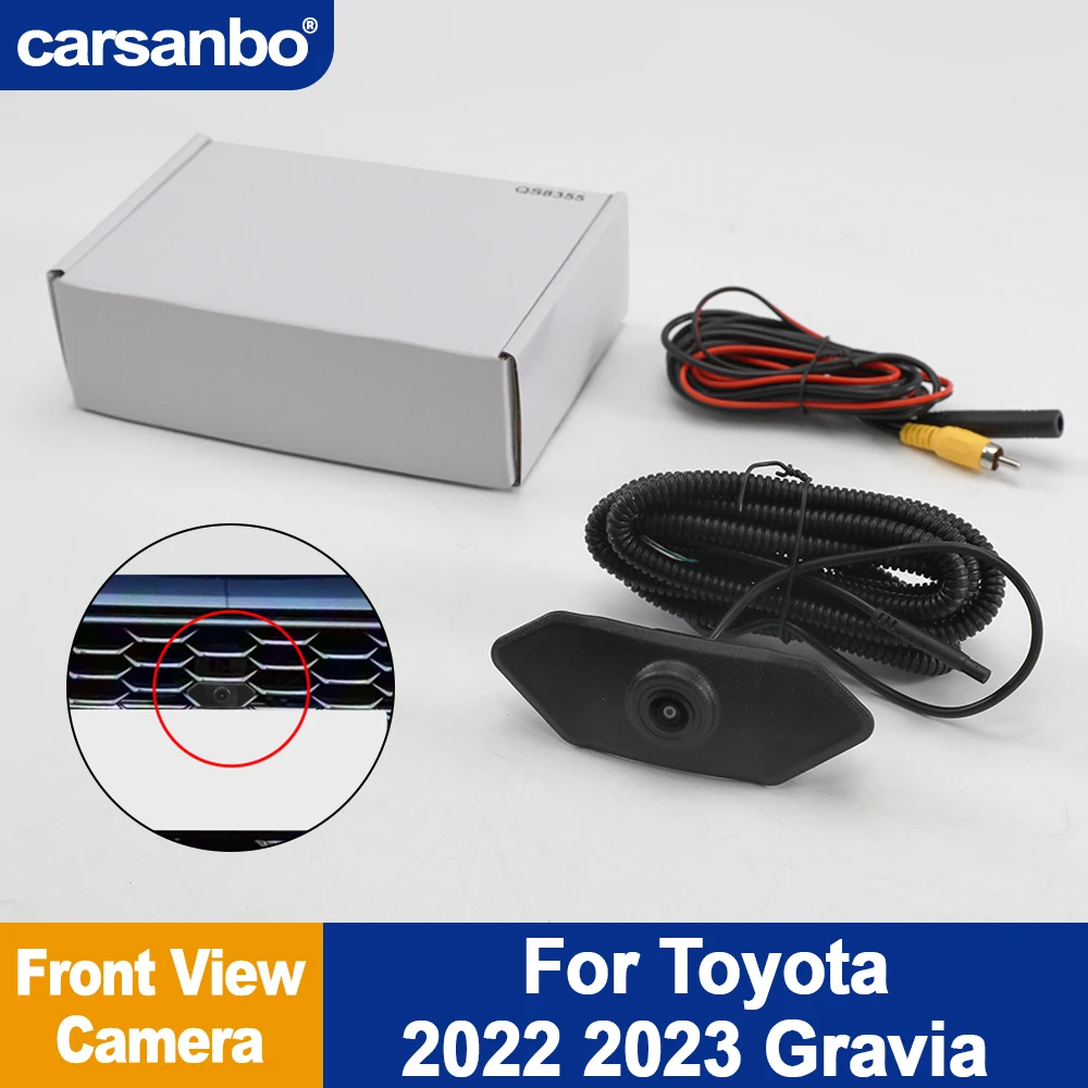 

Carsanbo Car Front View Camera For Toyota 2022 2023 Gravia 150° AHD CVBS Optional Night Vision Fisheye Vehicle OEM Front Camera