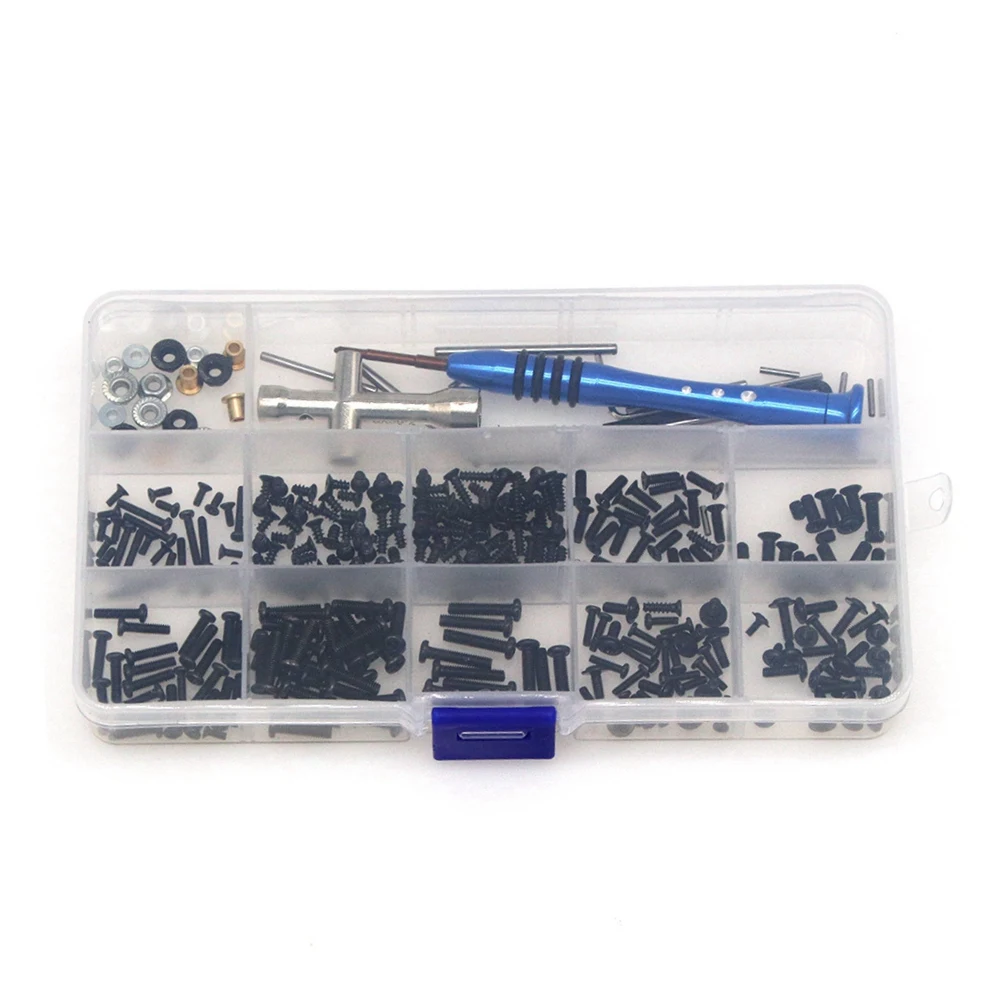 2 Set M2 M3 Screw Fastener Kit Cross Sleeve Wrench Swing Arm Pin for WLtoys 144001 124019 124018 RC Car Spare