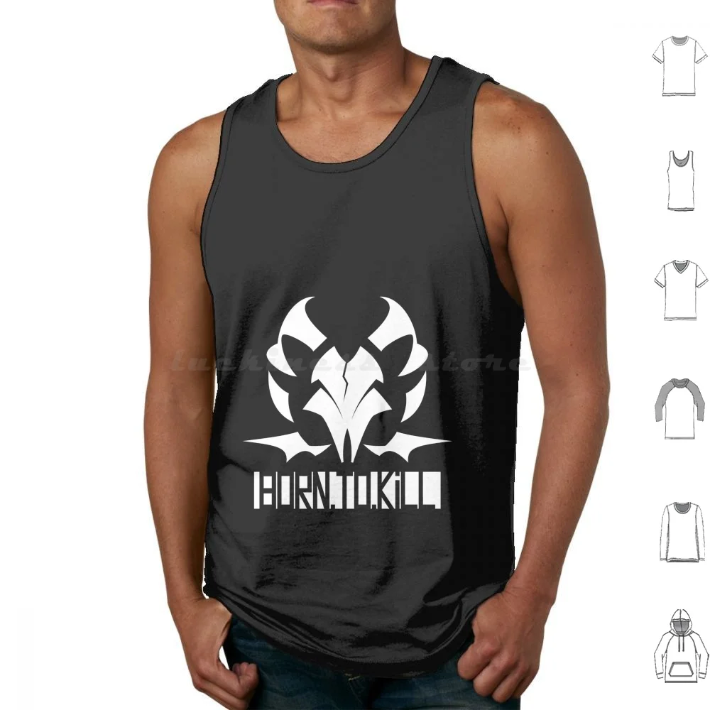 Onikata Kayoko (archivio azul) Born To Kill Tank Tops estampado algodón Anime Manga juego Gacha videojuego archivo azul