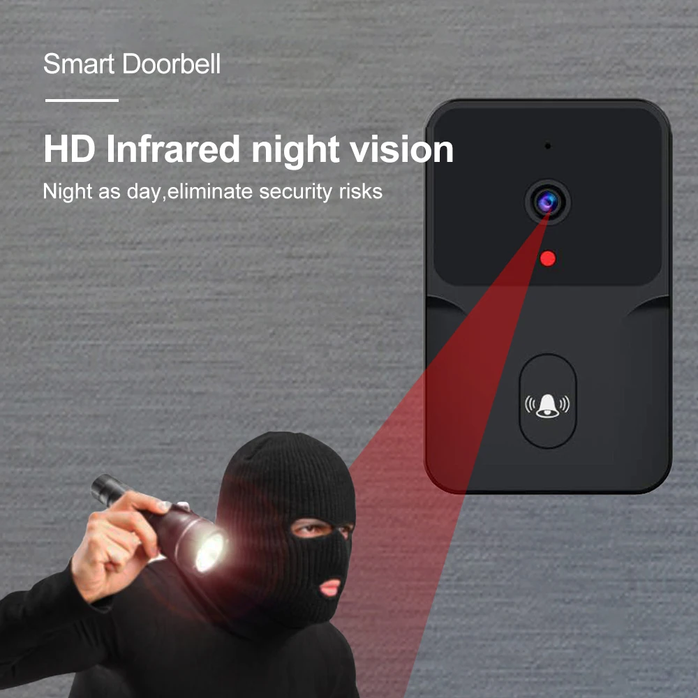 Tuya HD Wireless Video Doorbell โทรศัพท์มือถือสมาร์ทโฮม APP วิดีโอ Intercom มองเห็นกลางคืนตรวจจับการเคลื่อนไหว WIFI Doorbell สำหรับ Home