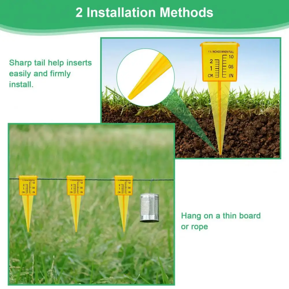 

Easy-to-read Rain Gauge Square Wide Mouth Rain Gauge 10 Pack Rain Gauge Sprinkler Set for Outdoor Water Measurement Lawn Garden