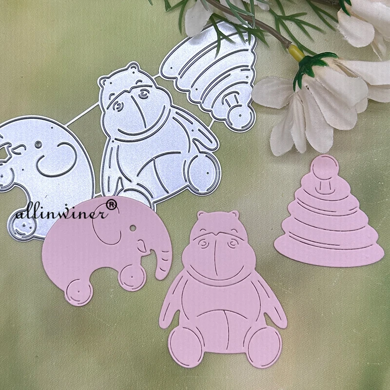 Hippo elephant toy Metal Cutting Dies Stencils For DIY Scrapbooking Decorative Embossing Handcraft Die Cutting Template