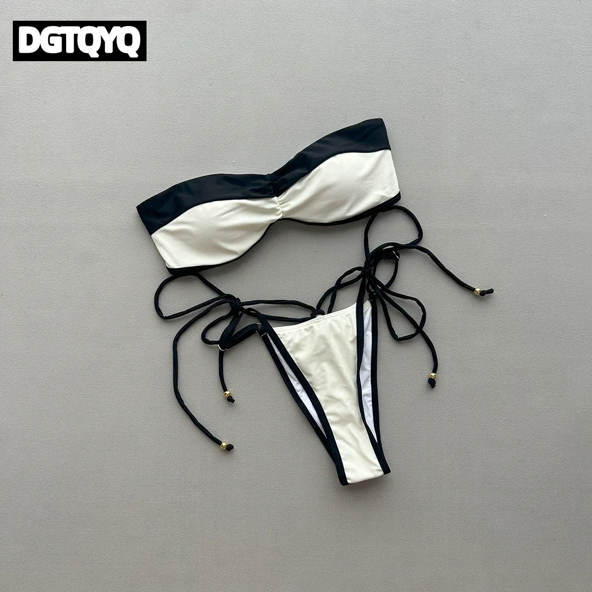 DGTQYQ Bikinis 2026 Sexy Women Swimsuit Female Swimwear Patchwork Thong Bikini Set Biquini Bathing Suit Swimming Suit Beachwear