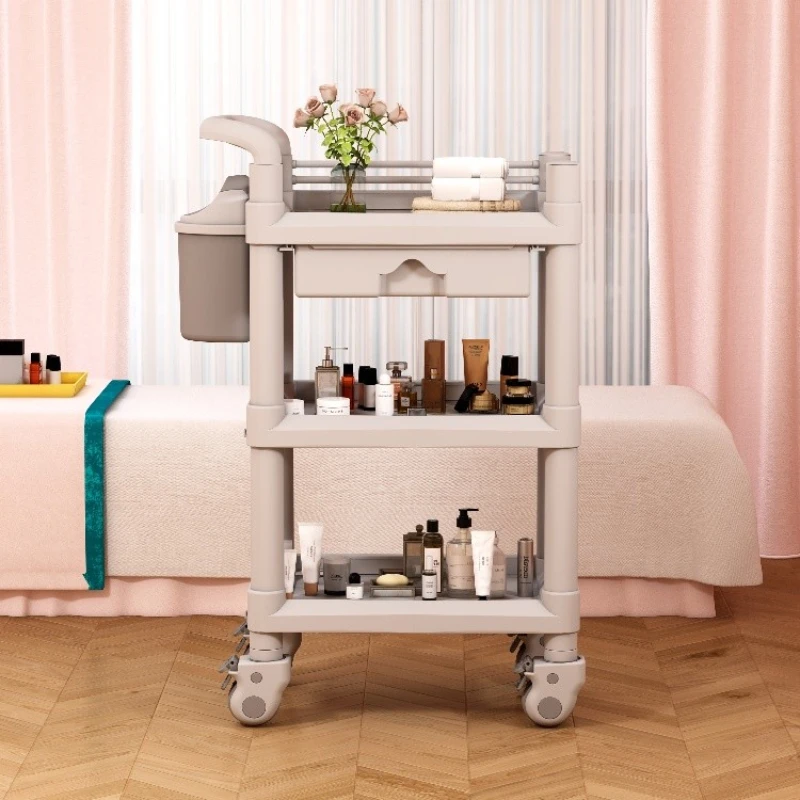 

Cart Tool Salon Trolley Cosmetic Plastics Makeup Utility Salon Trolley Hair Cleaning Carrito Auxiliar Salon Furniture BL50ST