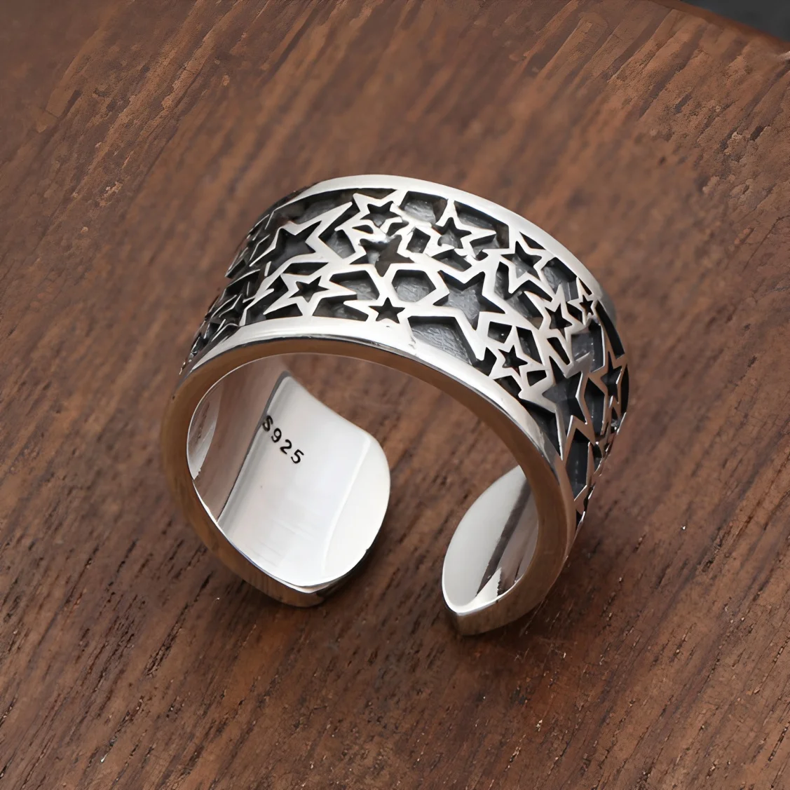 PANJBJ 925 Silve Wing Dragon Punk Ring für Frauen Mädchen Party Geschenk Retro Hiphop Mode Schmuck Dropshipping