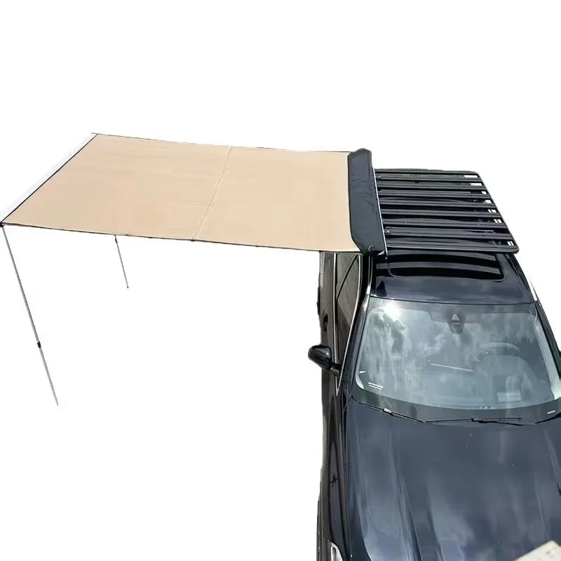 

420d Oxford 4x4 Motorhome SUV Car Roof Folding Side Retractable Awning Aluminum Pole Sun Shelter for Camping