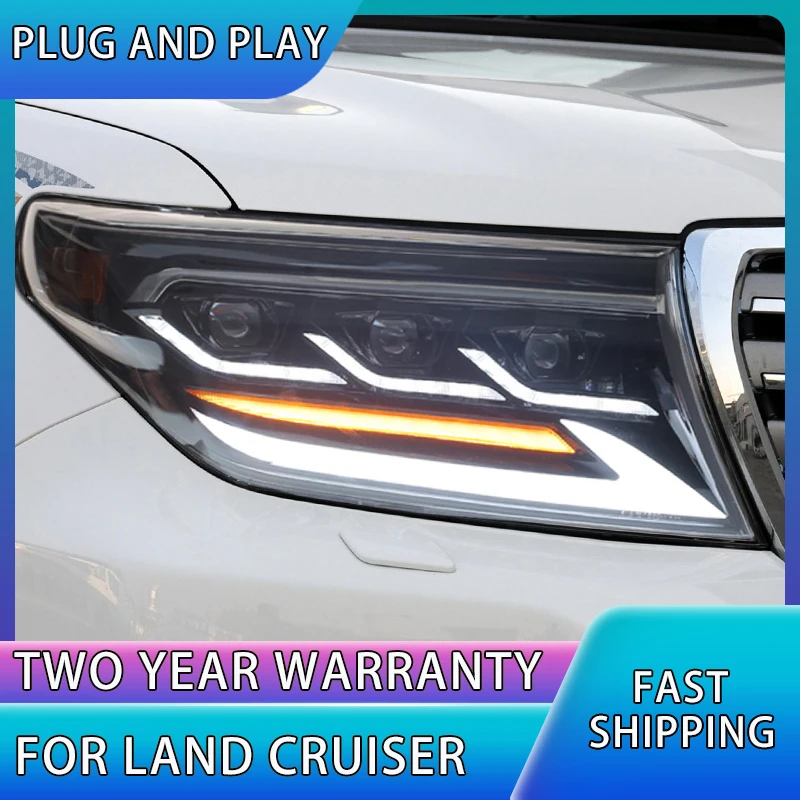 

Car Styling for Toyota Land Cruiser Headlight 2008-2015 Land Cruiser Head Lights DRL Turn Signal High Beam Projector Lens