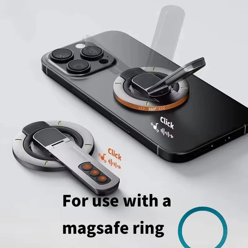 For Phone Grip Stand 3-in-1 Magnetic Finger Ring Holder Double-Sided Magnetic Phone Stand for IPhone 17 16 15 14 13 12