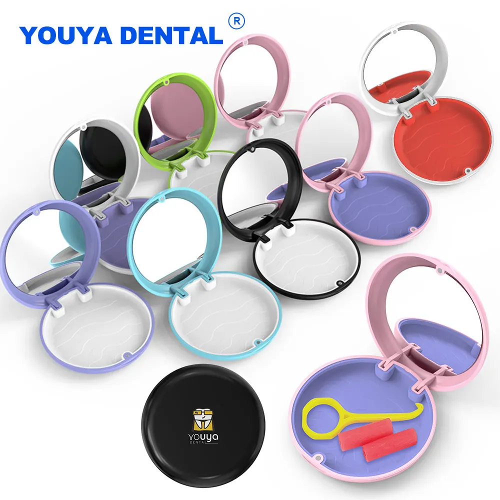 50pcs Denture Tray Box Dental Orthodontic Aligner Retainer Braces False Teeth Tooth Storage Organizer Dentist Customized logo