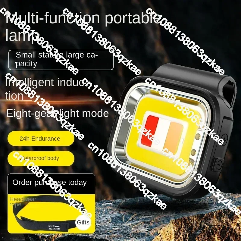 Magnetic headlight Mini portable strong light super bright night fishing light outdoor headwear charging fishing light special