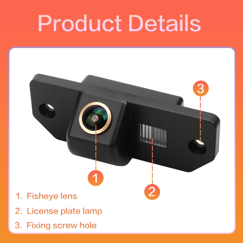 Oput Auto 170° HD 1080P Car Night Vision Reversing Rear View Camera For Ford Focus 2 Sedan 2005-2011 C-Max Mondeo Turnier Fiesta