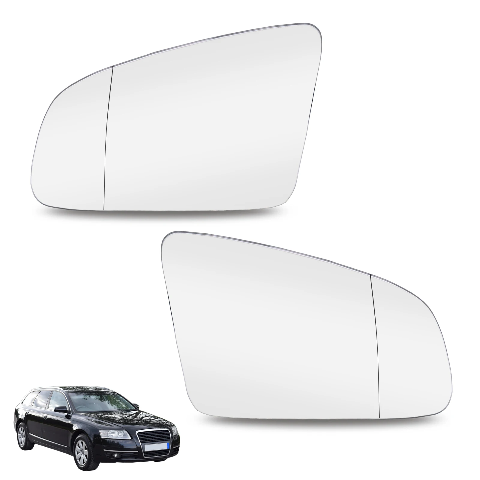 For Audi A3 S3 A4 B6 B7 A6 C6 4F 05-08 Right Side Wing Mirror Glass Rearview Rear View Car Accessories Wide Angle Stick On