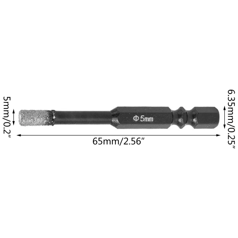 Set versatile punte diamantate a secco con codolo esagonale da 5 mm (confezione da 10) adatte per appassionati del fai da