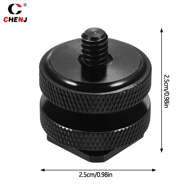 1/4 Double Conversion Screw Flash Metal Hot Shoe Mounts Camera Flash Adapter Upgrade Photography 2-in-1 General Components Tools