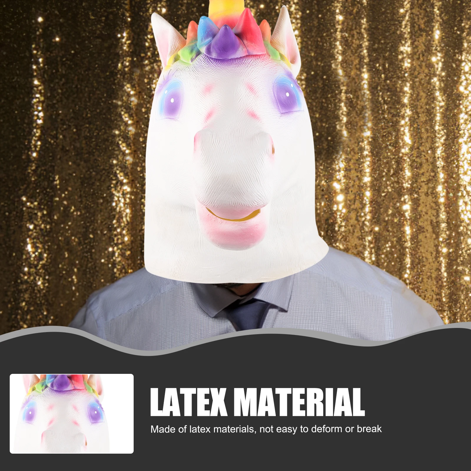 

Unicorn Head Mask Cute Animal Masquerade for Men Cosplay Halloween Masks Adults The