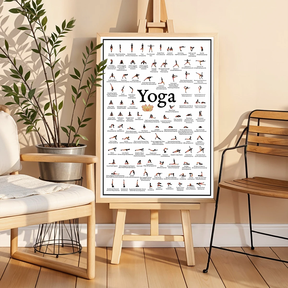 Woman Yoga Moves Lotus Canvas - Badminton Poster 评论和价格