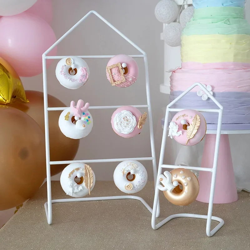 Wrought iron donut display stand bakery  props wedding table   party