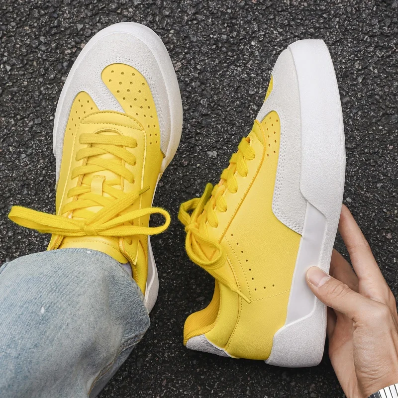 

Mens Casual Shoe Fashion and Comfortable Anti Slip 2025 New Man Snekaers Leather Outdoor Wear Resistant Four Seasons Lightweight