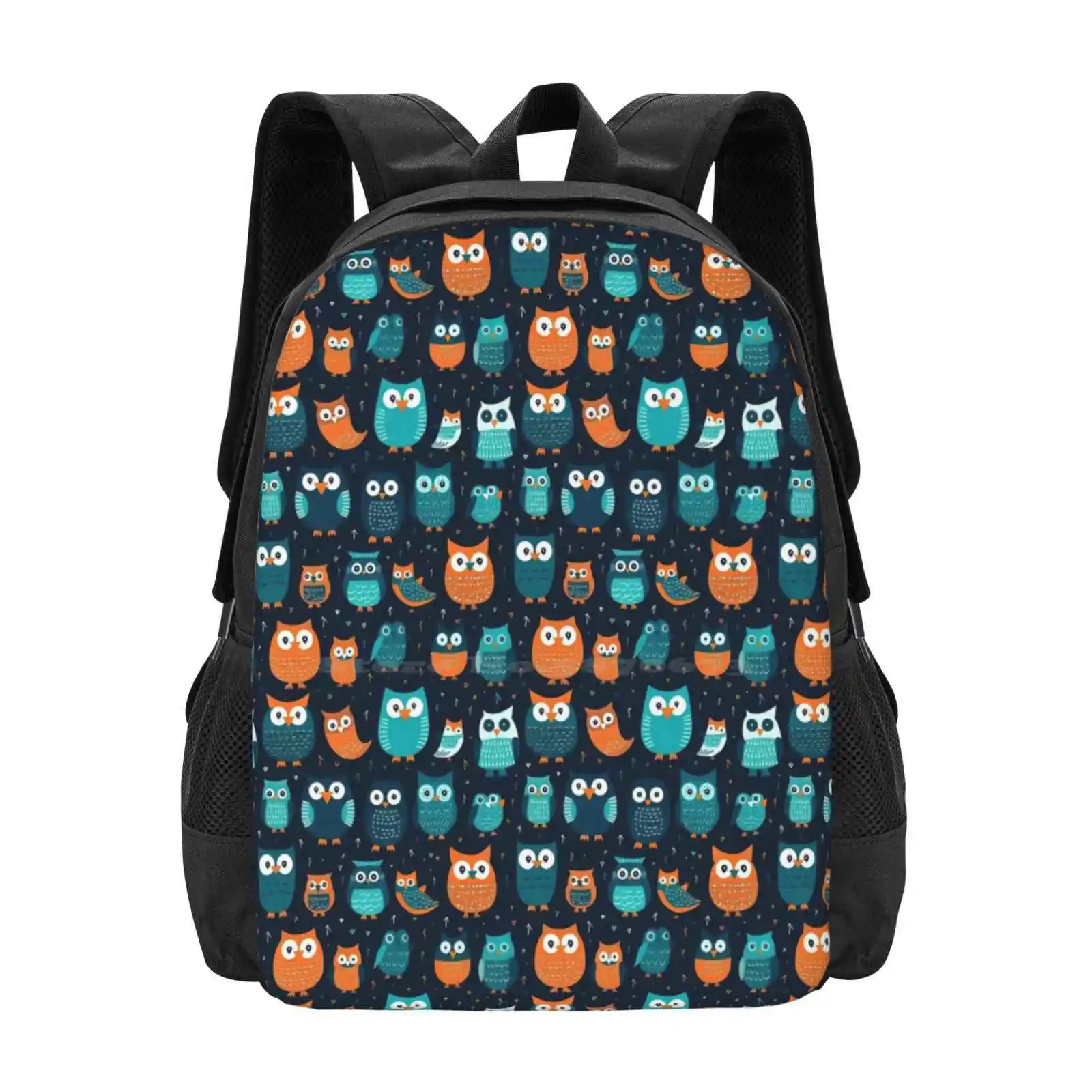 Whimsical Owls! Hot Sale Schoolbag Backpack Fashion Bags Whimsical Owls Cute Owls Owl Pattern Funny Pattern