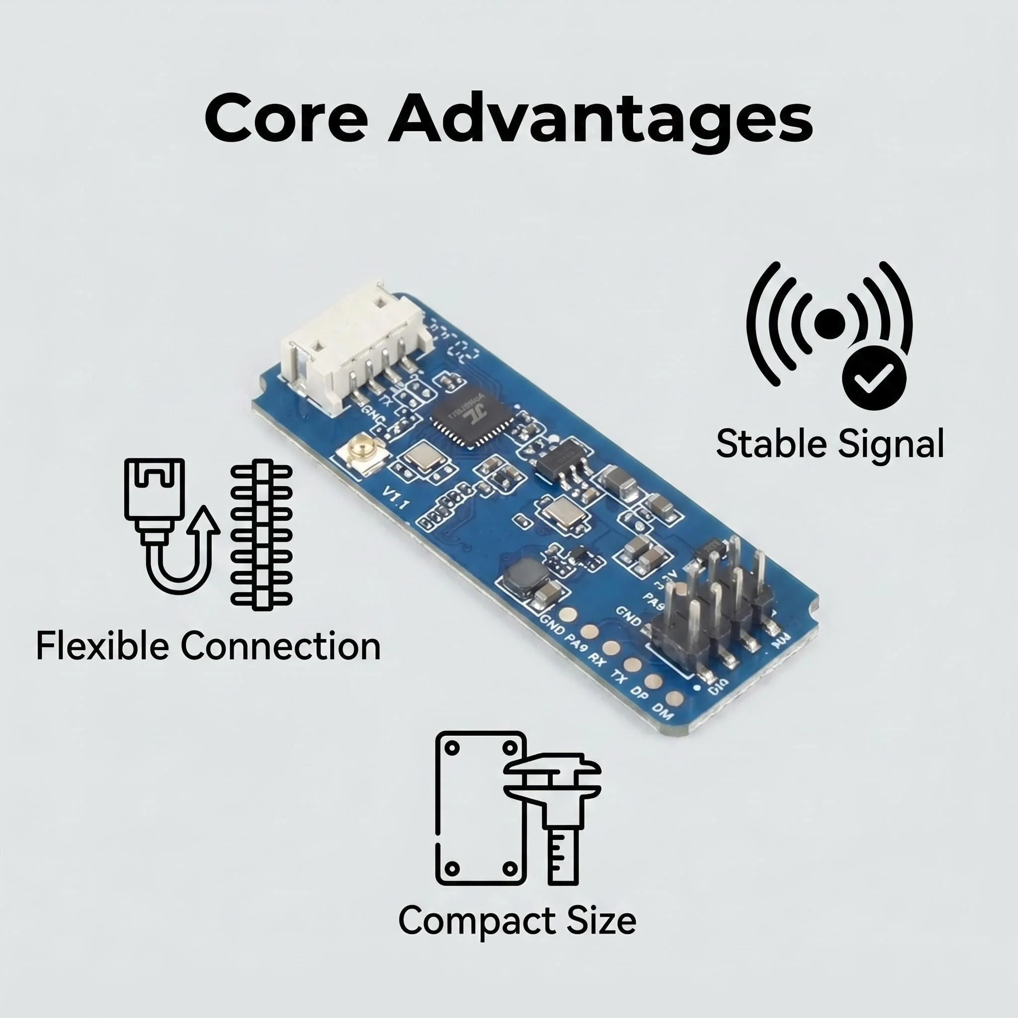 LD2450 24GHz ISM Smart Home Bewegungs-Zielerfassungs-Radarmodul für Trajektorienmessung, Abstand-, Winkel- und Geschwindigkeitsmessung HLK-LD2450 – Detail 12