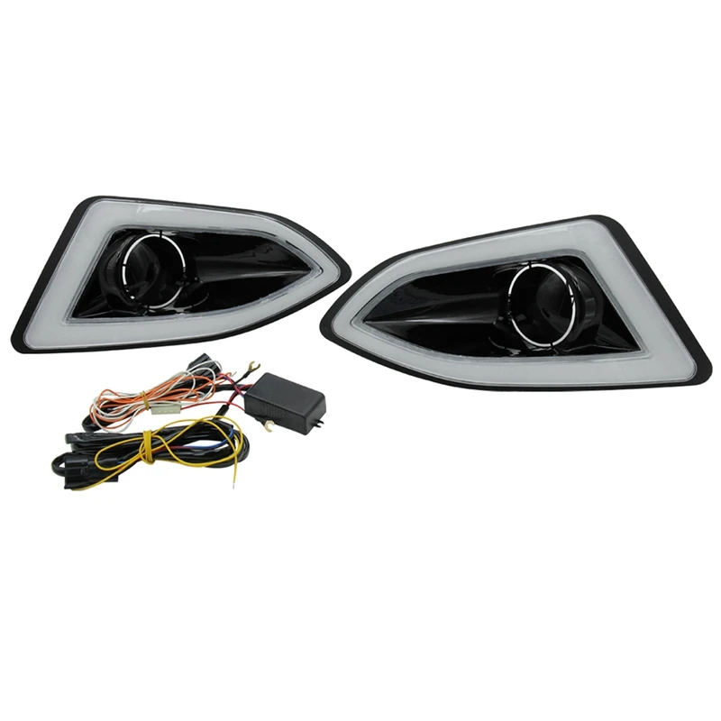 

Dual Color Daytime Running Lights Turn Signal Lights Black Car Accessories For Ford Edge 2015-2016