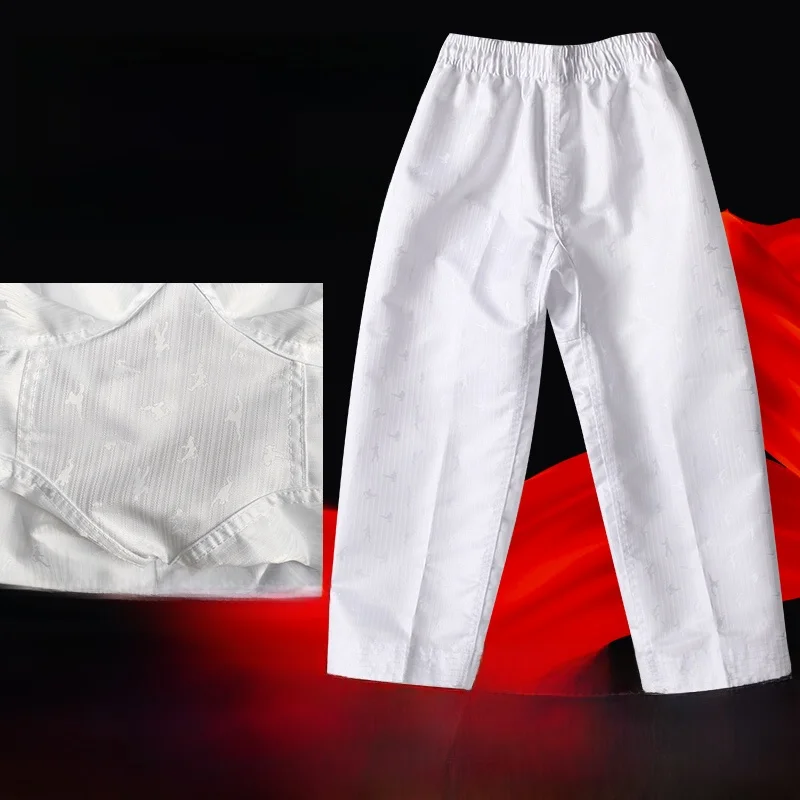 Taekwondo Uniform Boxing Competition Suit Training Clothes Set for Girls Boys Kids Adults Single Pants Martial Arts Gear