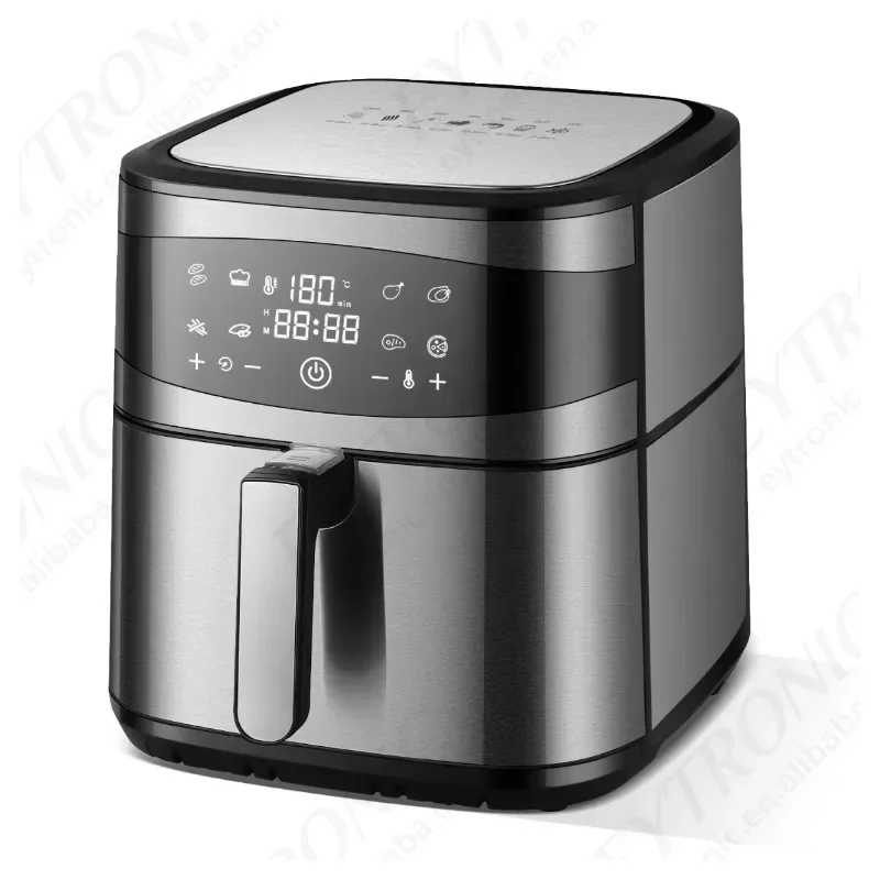 Hot Air Fryer 8L Full Stainless Steel Cook without Oil Digital 8 Presets Touchscreen deep