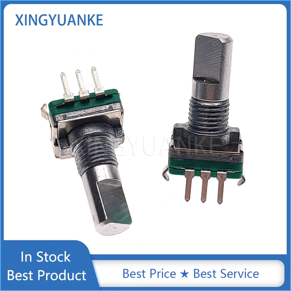 4PCS EC11 Rotary Encoder Without Push Button Switch 30 Position 360 Degree Code Switch 3-Pin D Shaft Length 15MM