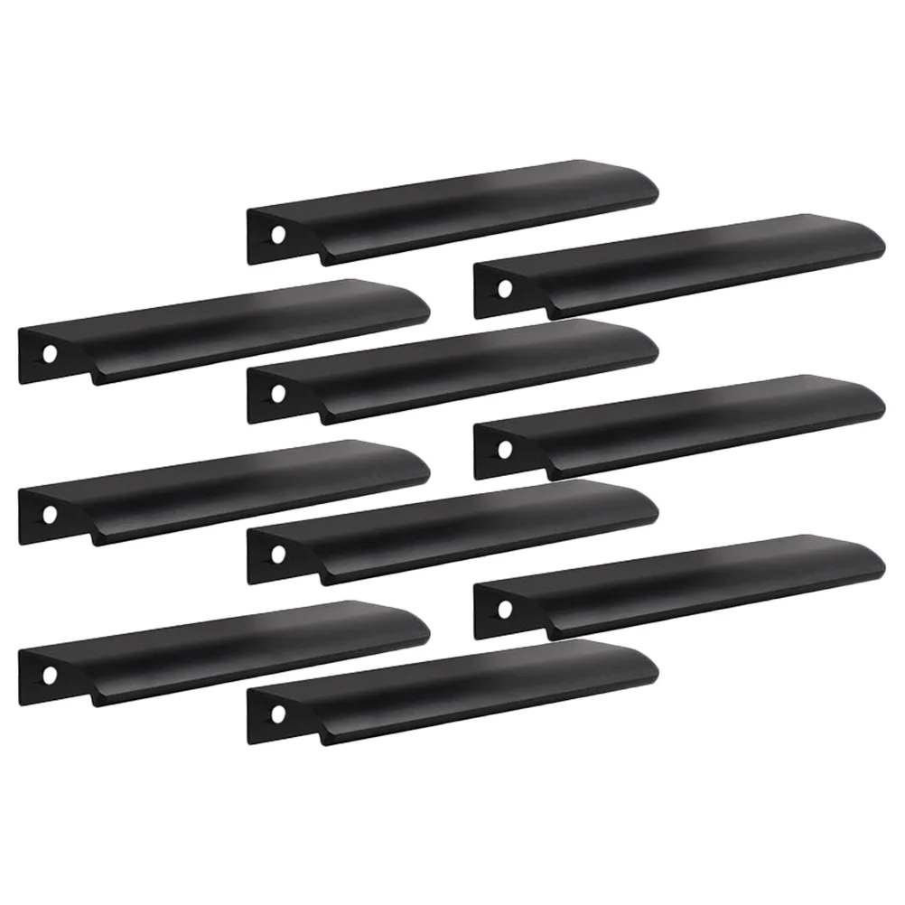 10 Pcs Wardrobe Handle Metal Pull Bar Furniture Handles Back Mount Finger Drawer Pulls Hidden Invisible Cabinet Tab