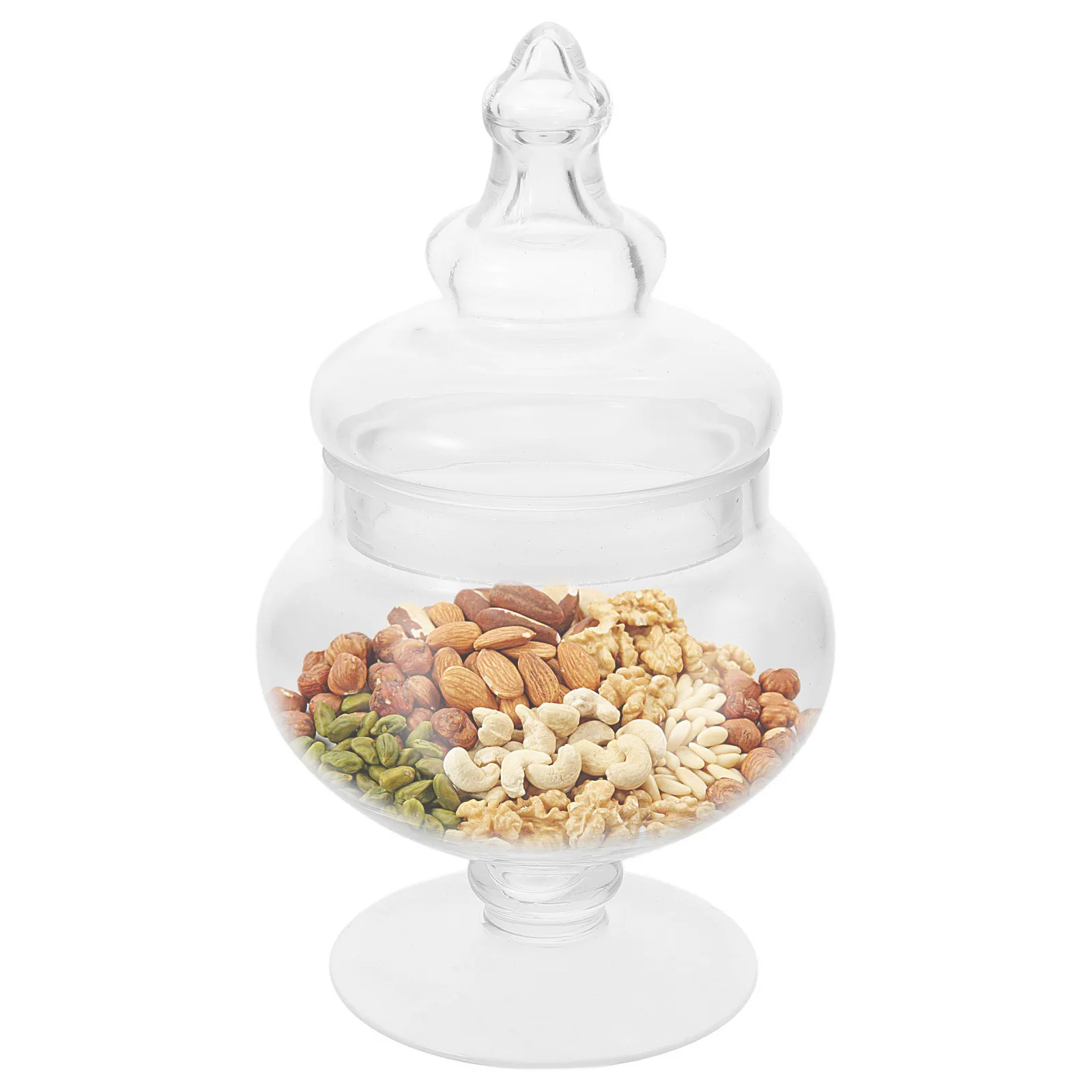 

Glass Jar with Lid Clear Airtight Storage Container for Tea Cereal Grains Coffee Beans Dry Fruits Kitchen Pantry Organization