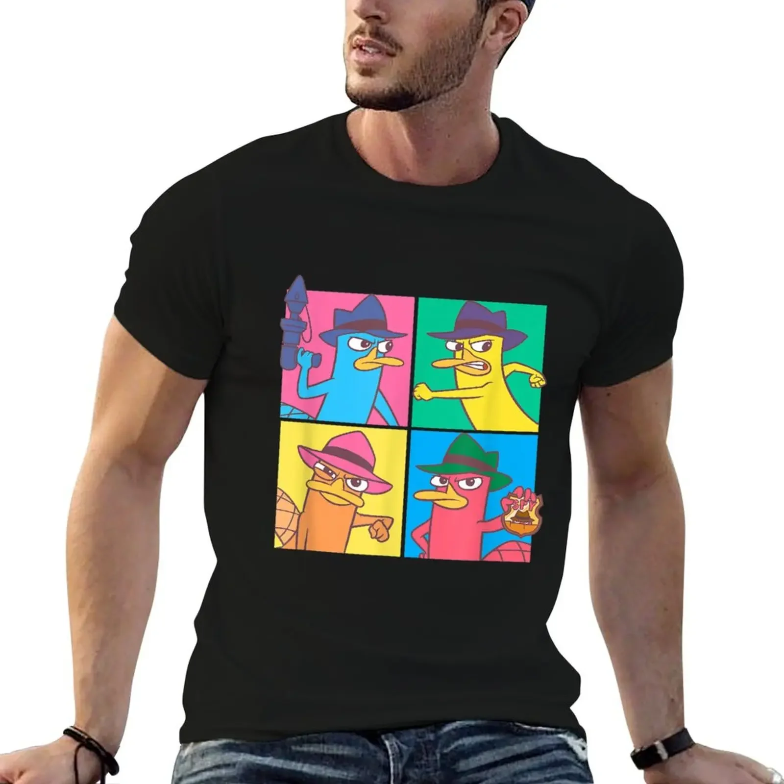 Agent P Pop Box Up T-Shirt summer tops sweat plus size tops tops luxury clothes men