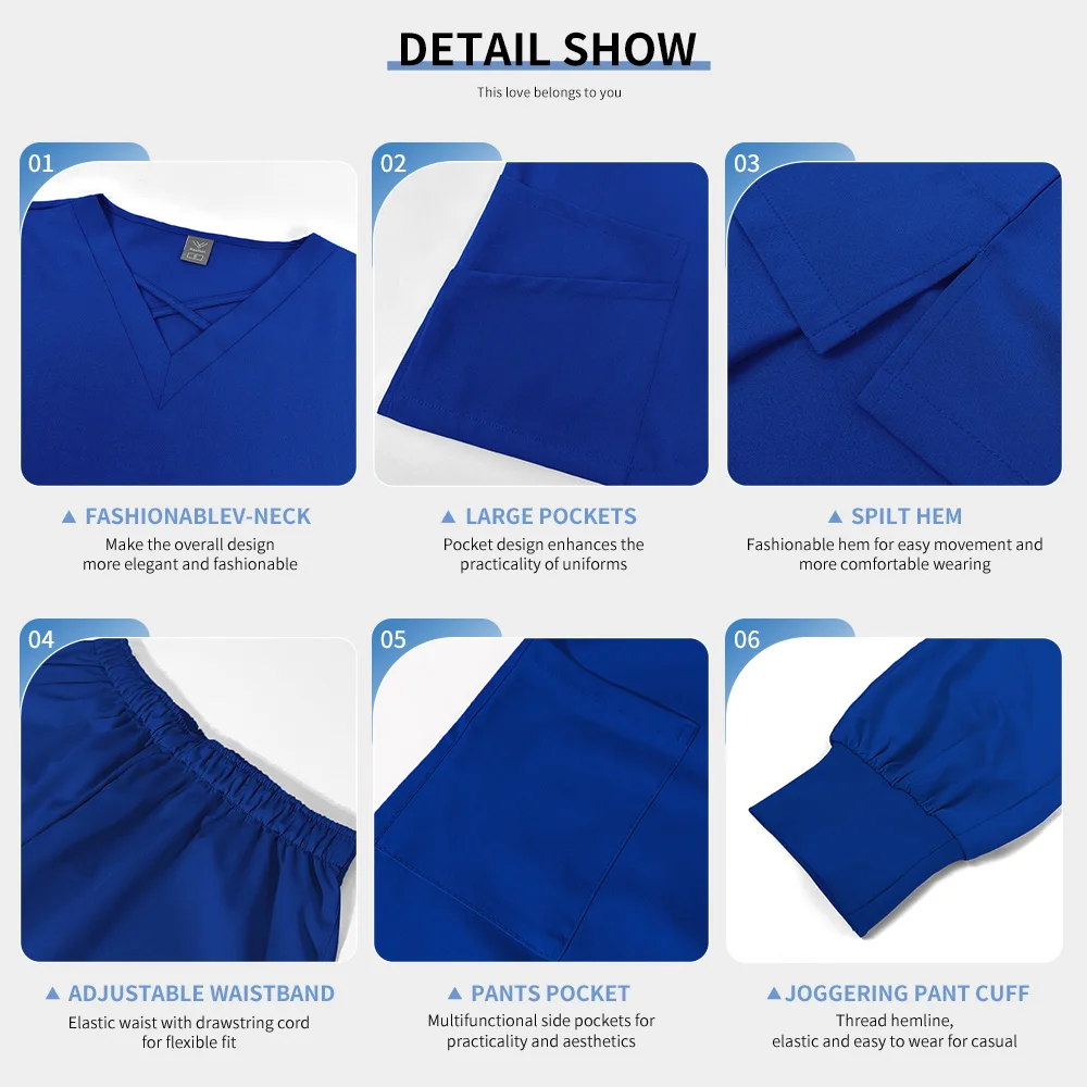 متعدد الألوان الجراحية موحدة قصيرة الأكمام بلايز + السراويل التمريض موحدة النساء الحيوانات الأليفة مستشفى الطبيب زي جراحة عمال فرك مجموعة