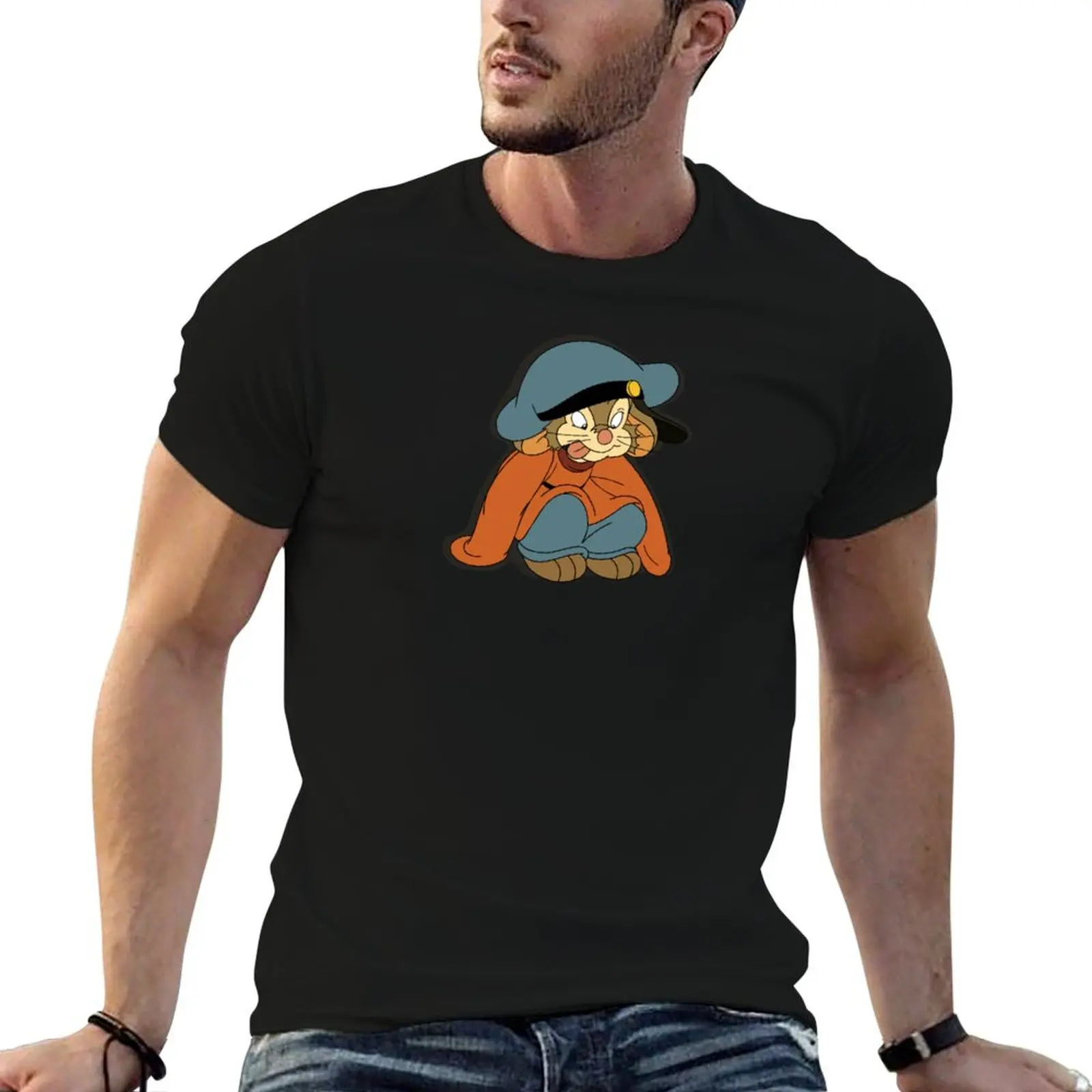 Fievel - Camiseta masculina de algodão 100% com estampa de anime, camiseta masculina de luxo, camiseta masculina de algodão 100%