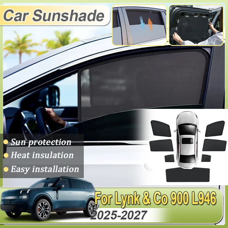 

Солнцезащитная сетка на окно автомобиля для Lynk & Co 900 (L946) 2025-2027: магнитная сетка-шторка с защитой от комаров и УФ-излучения